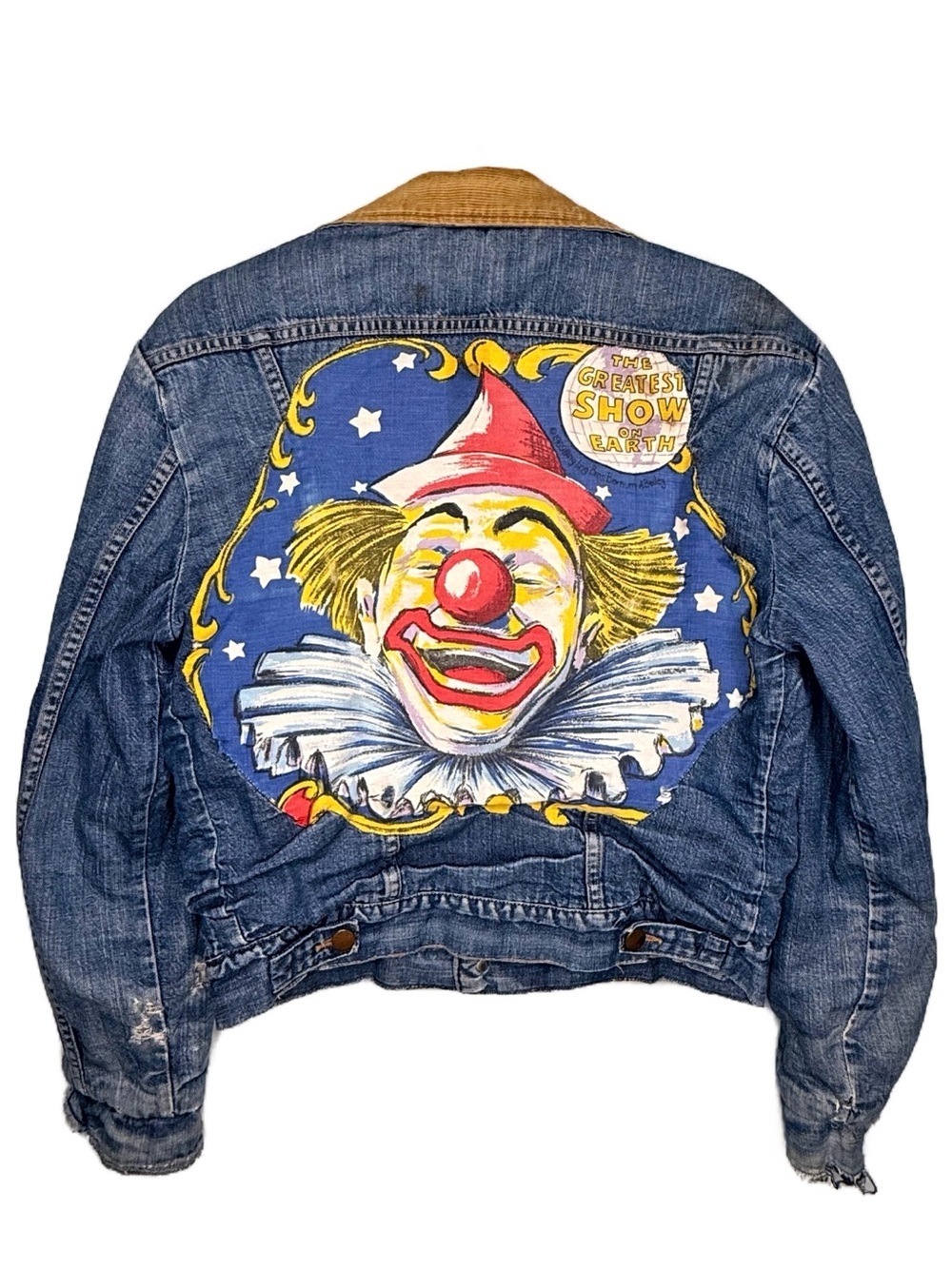 VTG 1960s Custom Wrangler Denim Jacket Ringling Bros GREATEST SHOW ON EARTH OOAK